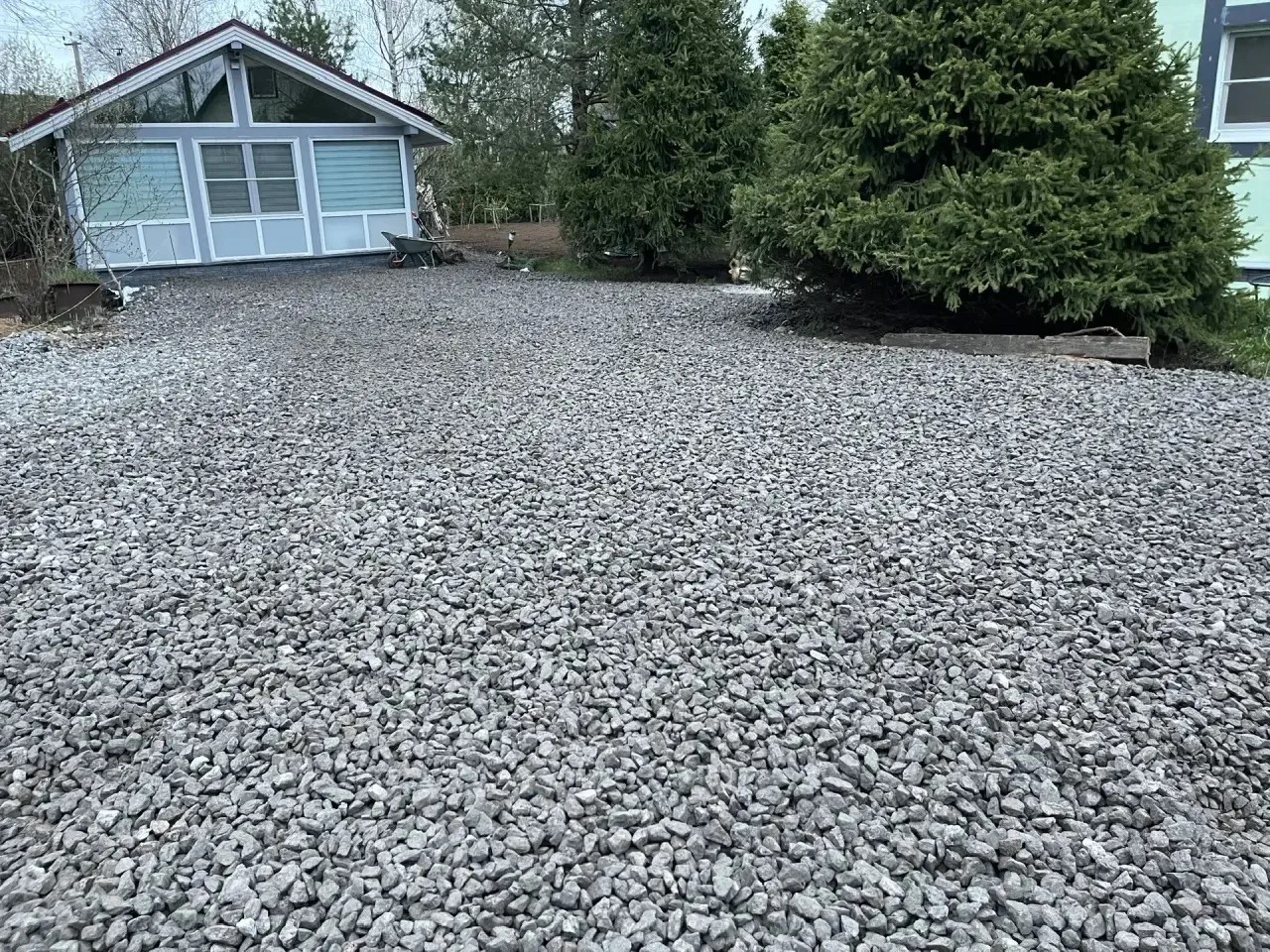 Щебеночное основание под парковку